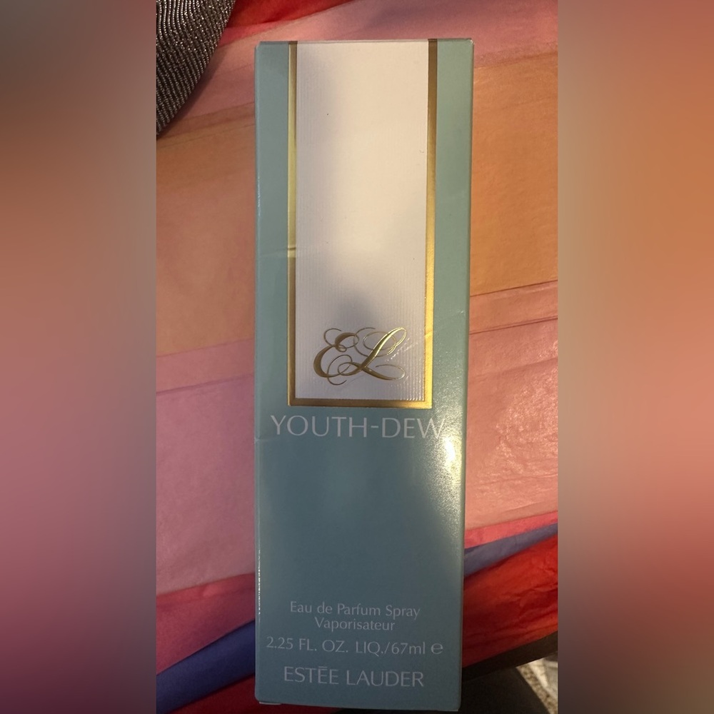 Estee Lauder Youth-Dew Box in Blue and Gold